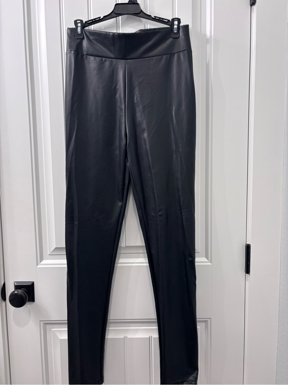 Fashion Nova Black Faux Leather High-Rise Leggings